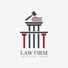 modern law firm justice logo design vector graphic template.	