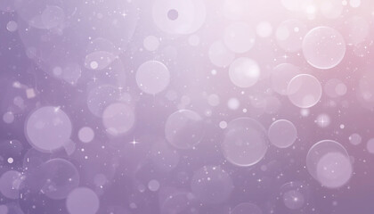 Soft gradient background from lavender to baby pink, with translucent circle overlays and subtle light flares
