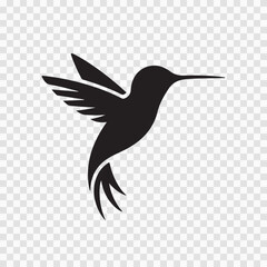 Abstract Hummingbird Silhouette Vector Illustration