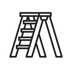 Ladder icon vector image. Suitable for mobile apps, web apps and print media.