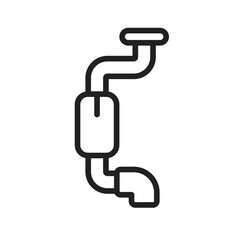 Pipe icon vector image. Suitable for mobile apps, web apps and print media.