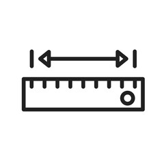 Measurement Ruler icon vector image. Suitable for mobile apps, web apps and print media.