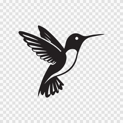 Flying Hummingbird Silhouette Vector Design