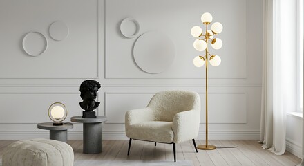living room interior with sofa