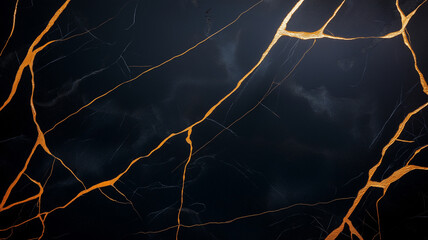 stunning black marble texture featuring striking golden cracks, creating luxurious and elegant appearance. This design is perfect for backgrounds and decorative elements