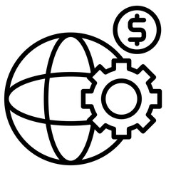 Gross Domestic Product GDP outline icon