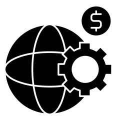 Gross Domestic Product GDP Solid Glyph Icon