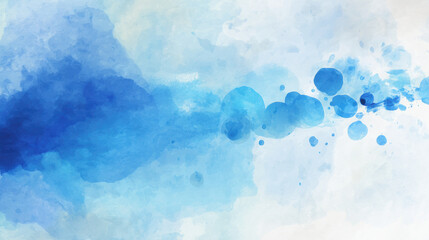 Abstract watercolor background with blue splash conveying calmness and creativity