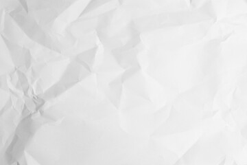 White Paper Texture background. Crumpled white paper abstract shape background with space paper for text. Clean white paper, wrinkled, abstract background.