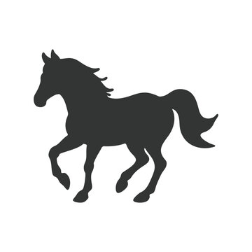 Horse silhouette vector isolated on white background. Beautiful Black And White Horse Head Silhouette vector design. Image for logo, design and tattoo.