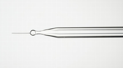 Precision in Focus: An up-close capture showcases a meticulously crafted micropipette, its fine tip poised for precise scientific applications.