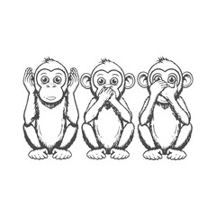 The Three Wise Monkeys See No Evil, Hear No Evil, Speak No Evil