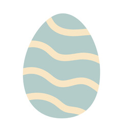 Colorful decorative egg with wave patterns suitable for spring celebrations and holiday festivities