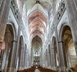 Auxerre Cathedral Saint Etienne. Burgundy France.