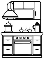 set of kitchen appliances