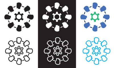 Processing Optimization Workflow icon . Vector illustration. isolated on white and black background. EPS 10