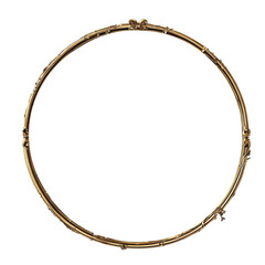 Gold metal wreath frame