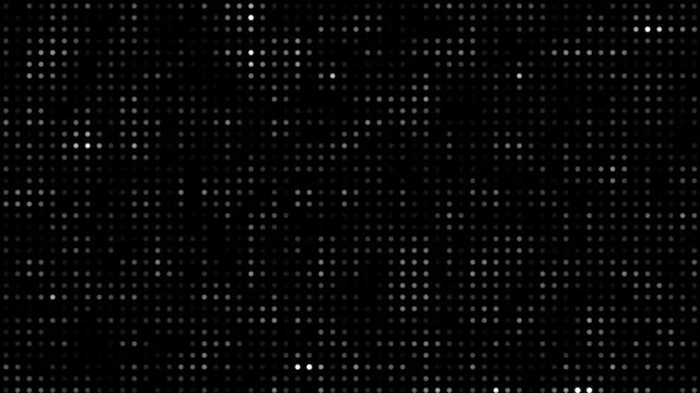 Abstract background random digital square shape dot metaphor digital data transfer for cyber technology and futuristic concept video overlay template on the black background