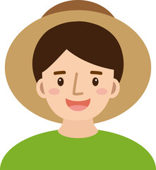 모자를 쓴 남자 벡터