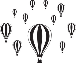 Hot Air Balloon Silhouette Bundle
