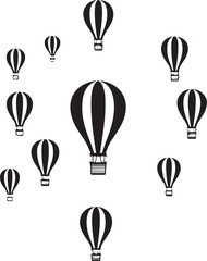 Fototapeta premium Hot Air Balloon Silhouette Bundle 