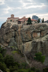 Fototapeta premium Monasteries of Meteora Built into Dramatic Rock Formations, Greece