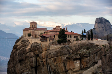 Monasteries of Meteora Built into Dramatic Rock Formations, Greece