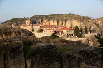 Monasteries of Meteora Built into Dramatic Rock Formations, Greece