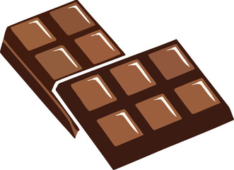 Chocolate Bars Silhouette Vector Illustration Food Artwork