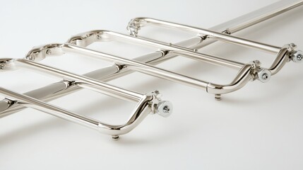 Polished Stainless Steel Rack with Simple Design for Modern Spaces