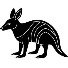 Aardvark Silhouette Vector Line Art Illustration