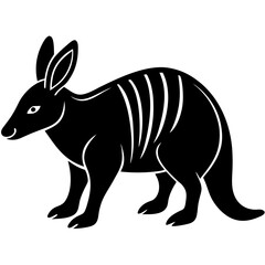 Aardvark Silhouette Vector Line Art Illustration
