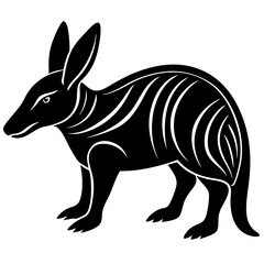 Aardvark Silhouette Vector Line Art Illustration
