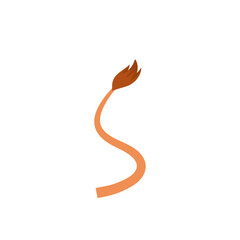 Simple long wooden table. Vector design illustration.