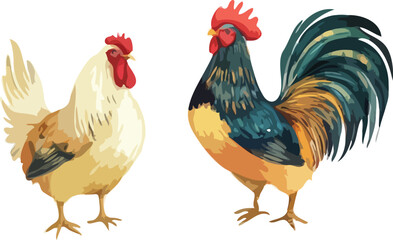 rooster vector art
