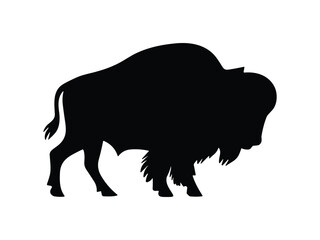 Buffalo silhouette. vector illustration.