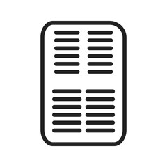 Columns icon vector image. Suitable for mobile apps, web apps and print media.