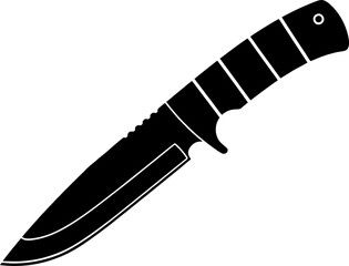 Bowie Knife Silhouette – Classic Survival Blade Vector Icon