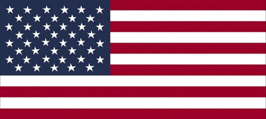 Naklejka premium American Flag Illustration Symbol of the United States with Red, White, and Blue Colors
