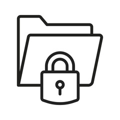 Secure Folder icon vector image. Suitable for mobile apps, web apps and print media.