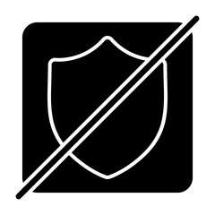 Shield Slash Solid Icon