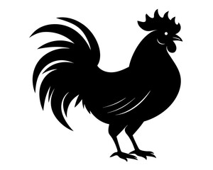 Rooster Silhouette Vector & Farm Animal SVG Design
