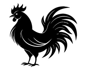 Rooster Silhouette Vector & Farm Animal SVG Design