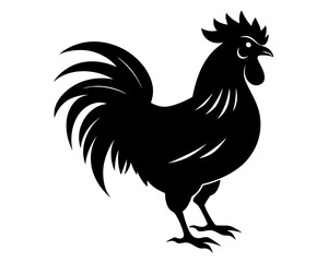 Rooster Silhouette Vector & Farm Animal SVG Design