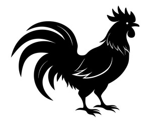Rooster Silhouette Vector & Farm Animal SVG Design