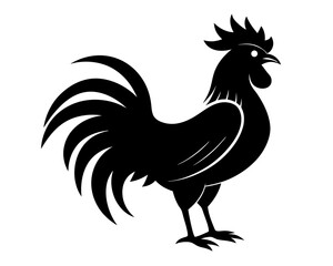 Rooster Silhouette Vector & Farm Animal SVG Design