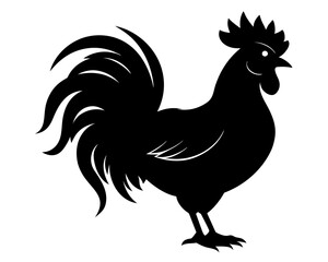 Rooster Silhouette Vector & Farm Animal SVG Design