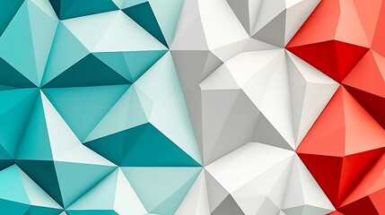 Obraz premium Colorful abstract polygonal surface design featuring varied geometric triangle shapes