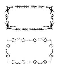 Set  elegant ornamental frames