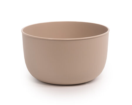 Deep empty plastic bowl